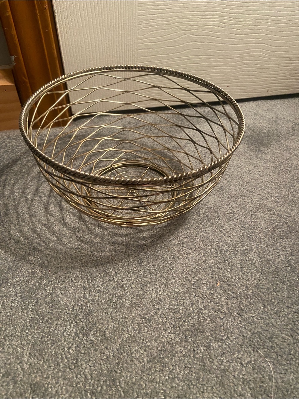 Metal Decorative Wire Fruit Bowl - Gold Finish